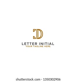 logo design inspiration for companies from the initial letters of the logo icon D. - Vector