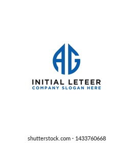 logo design inspiration for companies from the initial letters of the AG logo icon. -Vector
