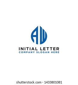 logo design inspiration for companies from the initial letter AW logo icon. -Vector