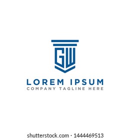 logo design inspiration for companies from the initial letters of the GW logo icon. -Vector