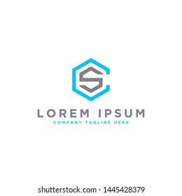 logo design inspiration for companies from the initial letters of the CS logo icon. -Vector