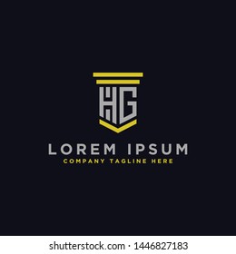 logo design inspiration for companies from the initial letters of the HG logo icon. -Vector