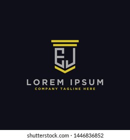 logo design inspiration for companies from the initial letters of the EJ logo icon. -Vector