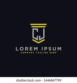 logo design inspiration for companies from the initial letters of the CJ logo icon. -Vector