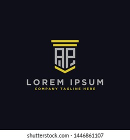 logo design inspiration for companies from the initial letters of the AP logo icon. -Vector