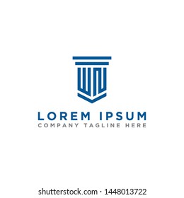 logo design inspiration for companies from the initial letters of the WN logo icon. -Vector