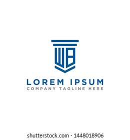 logo design inspiration for companies from the initial letters of the WB logo icon. -Vector