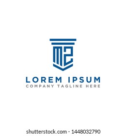 logo design inspiration for companies from the initial letters of the MZ logo icon. -Vector