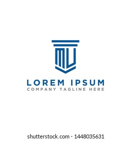 logo design inspiration for companies from the initial letters of the MU logo icon. -Vector