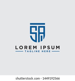 logo design inspiration for companies from the initial letters of the SA logo icon. -Vector