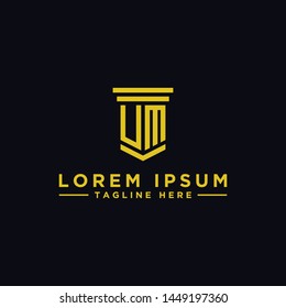 logo design inspiration for companies from the initial letters of the UM logo icon. -Vector