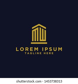 logo design inspiration for companies from the initial letters of the MW logo icon. -Vector