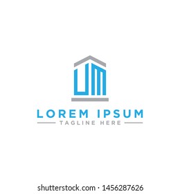 logo design inspiration for companies from the initial letters of the UM logo icon. -Vector