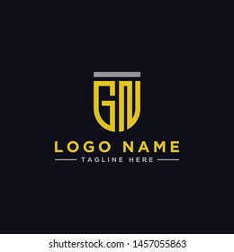 logo design inspiration for companies from the initial letters of the GN logo icon. -Vector