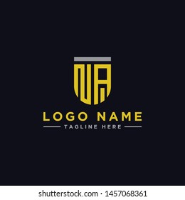 logo design inspiration for companies from the initial letters of the NA logo icon. -Vector