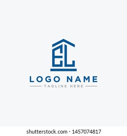 logo design inspiration for companies from the initial letters of the EL logo icon. -Vector