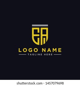 logo design inspiration for companies from the initial letters of the EA logo icon. -Vector