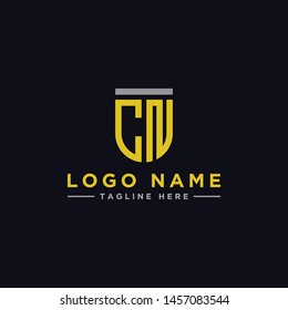 logo design inspiration for companies from the initial letters of the CN logo icon. -Vector