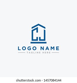 logo design inspiration for companies from the initial letters of the CJ logo icon. -Vector