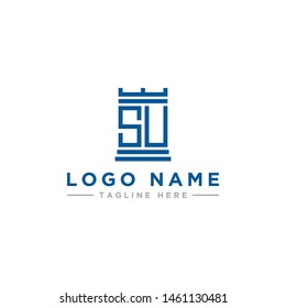 logo design inspiration for companies from the initial letters of the SU logo icon. -Vector