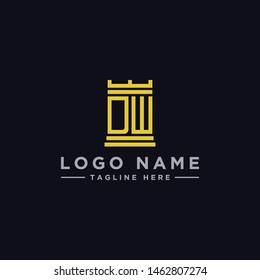 logo design inspiration for companies from the initial letters of the DW logo icon. -Vector