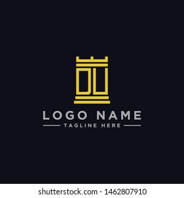 logo design inspiration for companies from the initial letters of the DU logo icon. -Vector