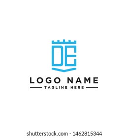 logo design inspiration for companies from the initial letters of the DE logo icon. -Vector
