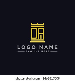 logo design inspiration for companies from the initial letters of the DA logo icon. -Vector