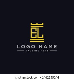 logo design inspiration for companies from the initial letters of the EL logo icon. -Vector