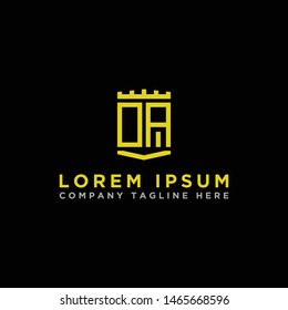 logo design inspiration for companies from the initial letters of the OA logo icon. -Vector