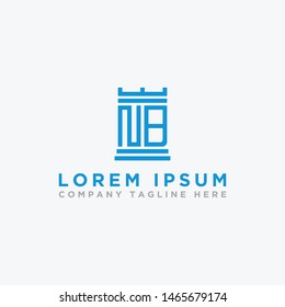 logo design inspiration for companies from the initial letters of the NB logo icon. -Vector