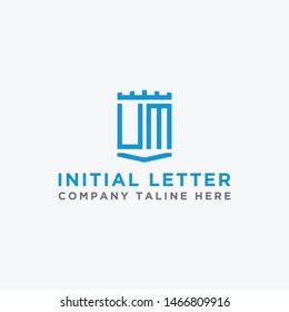 logo design inspiration for companies from the initial letters of the UM logo icon. -Vector