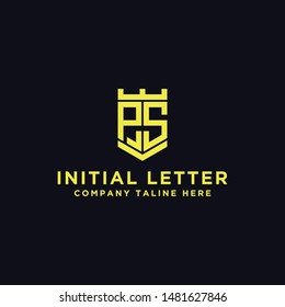 logo design inspiration, for companies from the initial letters PS logo icon. -Vectors