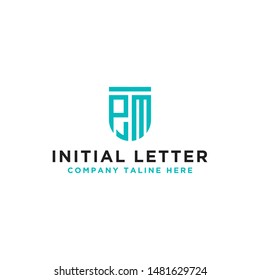 logo design inspiration, for companies from the initial letters to the PM logo icon. -Vectors
