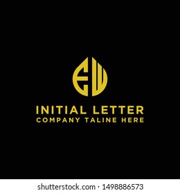 Logo design, Inspiration for companies from the initial letters of the EW logo icon. -Vectors