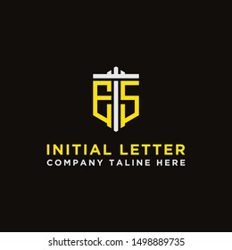 Logo design, Inspiration for companies from the initial letters of the ES logo icon. -Vectors
