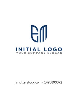 Logo design, Inspiration for companies from the initial letters EM logo icon. -Vectors
