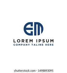 Logo design, Inspiration for companies from the initial letters EM logo icon. -Vectors
