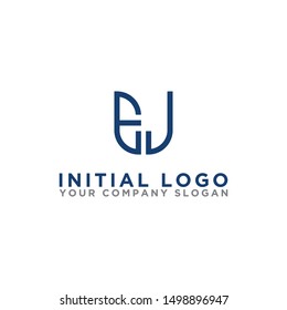 Logo design, Inspiration for companies from the initial letters of the EJ logo icon. -Vectors