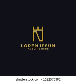 logo design inspiration for companies from the initial letters of the N logo icon. -Vector