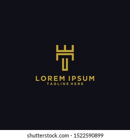 logo design inspiration for companies from the initial letters of the T logo icon. -Vector
