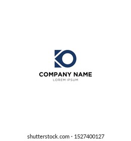 Logo design  Inspiration for companies from the initial letters logo KO icon