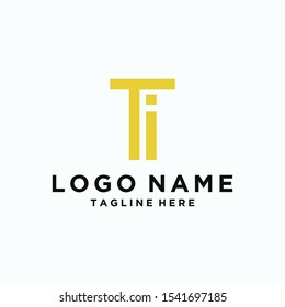 Logo design Inspiration for companies from the initial letters logo TI icon	