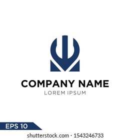 Logo design Inspiration for companies from the initial letters logo  KW and K icon map	