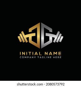 Logo design inspiration for  fitness from the initial letters of the GG logo icon. Vector logo template
