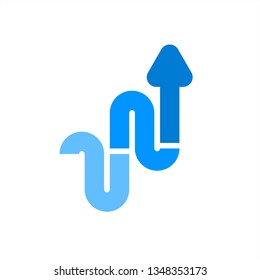 up logo design inspiration . growth graphic vector design . logo template . flat logo