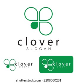 logo design inspiration icon illustration template vector clover or moringa leaves, for natural product design, health, medicine, clover and moringa agriculture, medicinal capsules