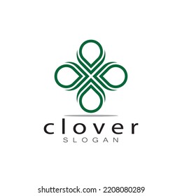 logo design inspiration icon illustration template vector clover or moringa leaves, for natural product design, health, medicine, clover and moringa agriculture, medicinal capsules