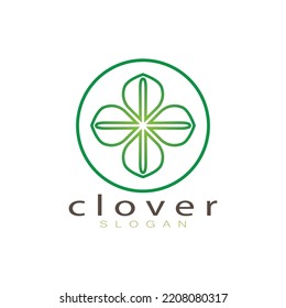 logo design inspiration icon illustration template vector clover or moringa leaves, for natural product design, health, medicine, clover and moringa agriculture, medicinal capsules