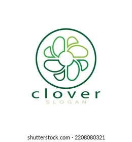 logo design inspiration icon illustration template vector clover or moringa leaves, for natural product design, health, medicine, clover and moringa agriculture, medicinal capsules